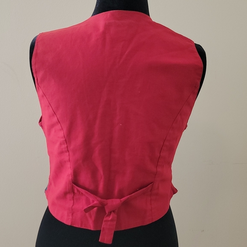 Erika Classics Vintage Ugly Christmas Embroidered Vest Size M - Picture 2 of 8